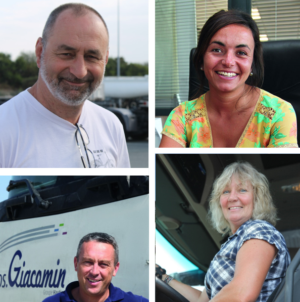 Mosaique humain valeur site internet Tryptique de femmes et hommes du groupes Hautier Transports